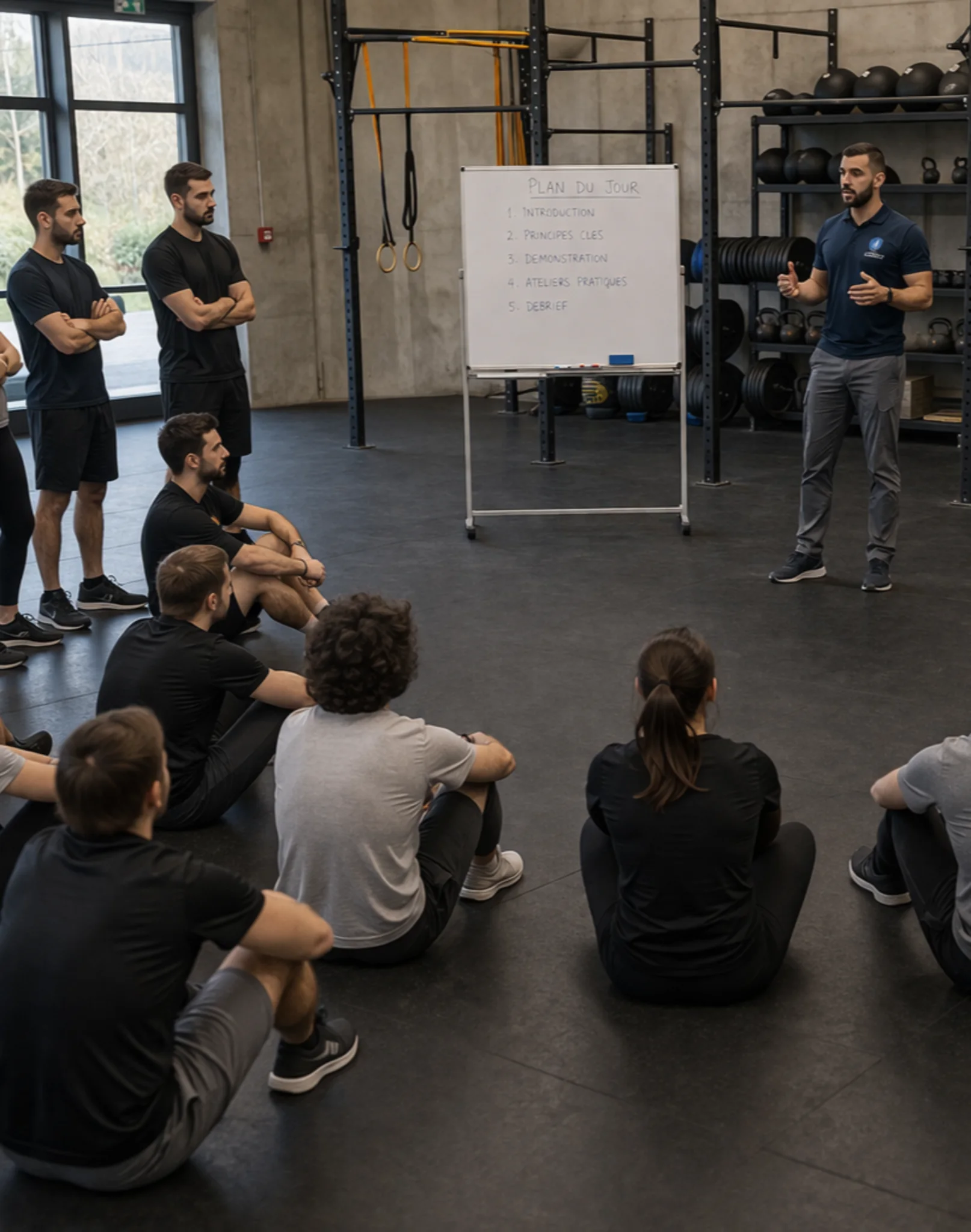 Briefing avec un groupe assis pendant une formation Vital Protect